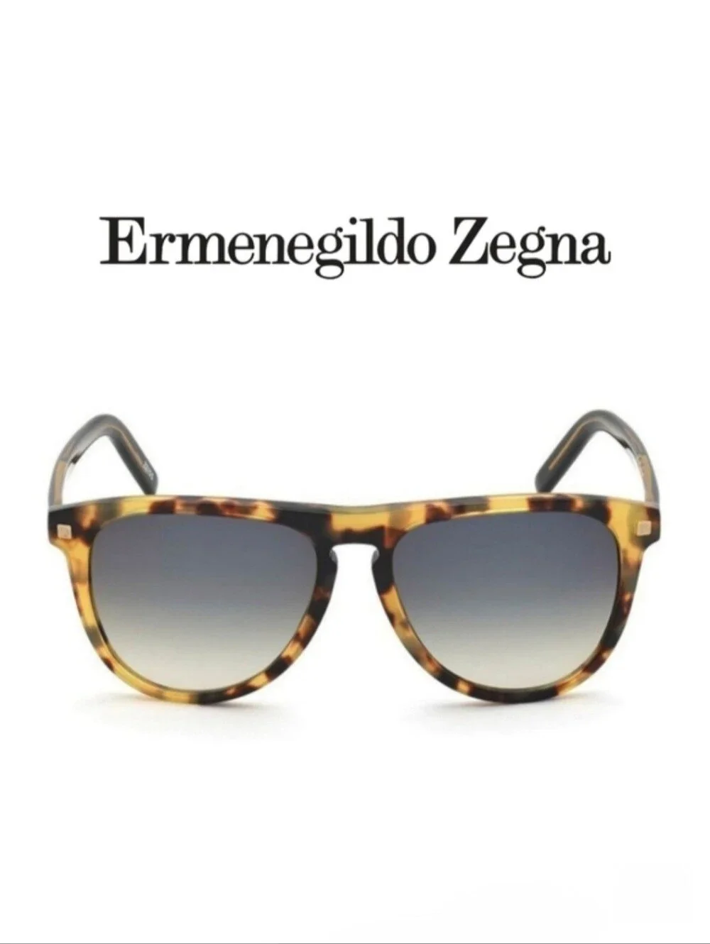 Ermenegildo Zegna Men's Sunglasses - Mirrored Lens Dark Havana Frame | EZ0171 52